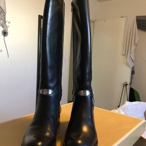 Michael Kors Arley Riding Boots Black Size 8
